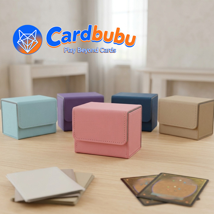 Custom PU Leather YuGiOh Deck Box Blue Storage MTG Commander Deck Box