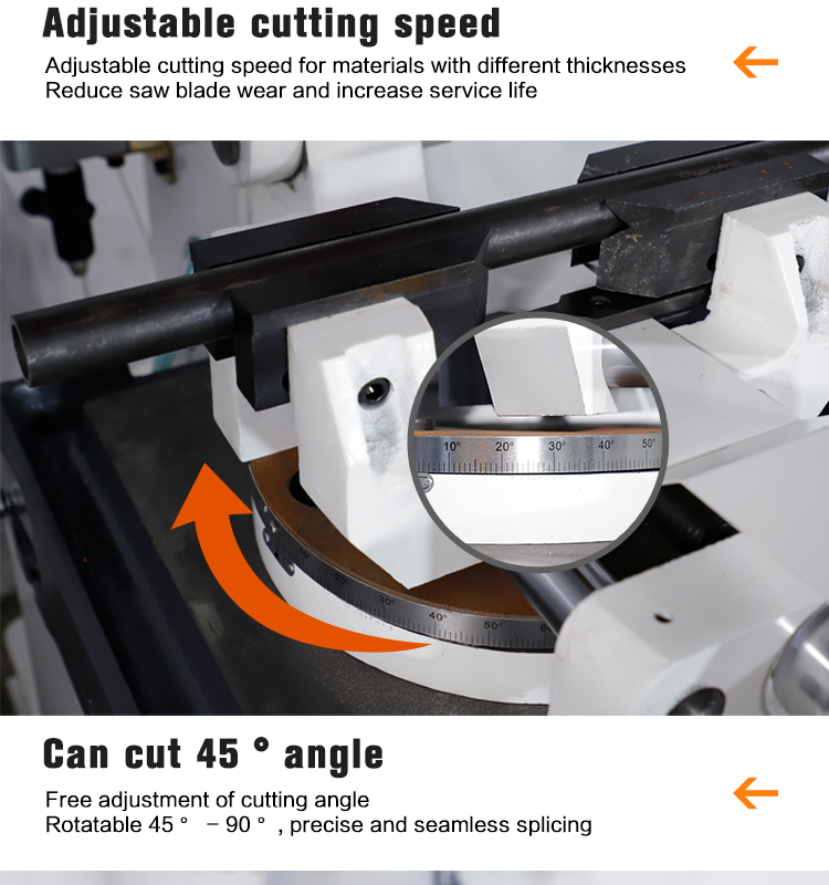 325B Semi Automatic Pipe Cutting Machine Pneumatic Circular Saw Cutter Metal Pipe Cutter