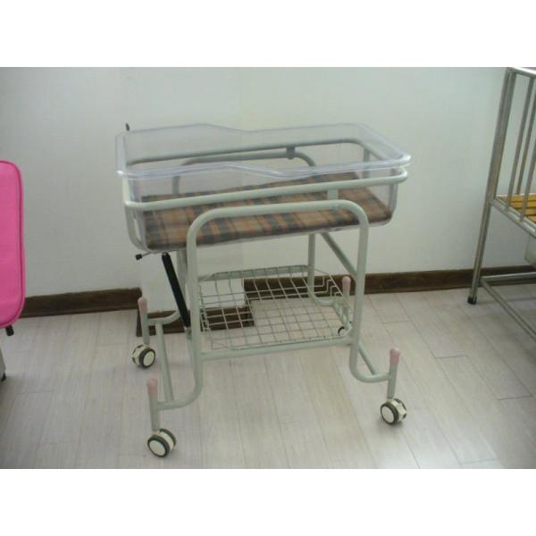 Pediatric Hospital Baby Bed For Infant , Hospital Baby Cot With Four Wheels