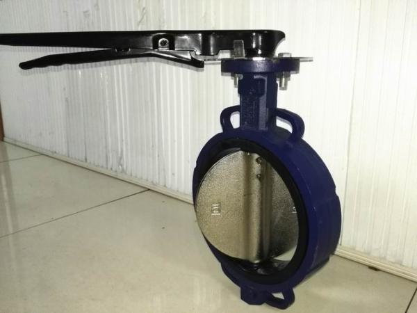Zero Leakage Wafer Gearbox Operated Butterfly Valve 12'' For Petrochemical Processing