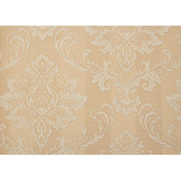 Classical Damask European Style Wallpaper 3D Effect Wall Covering For Bed / Living Room