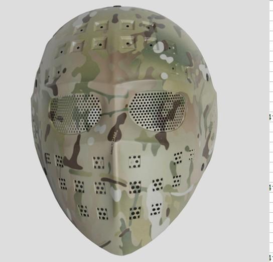 Camo Tactical Combat Helmet Head Protection For Airsoft / Paintball Players