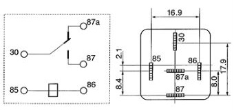 Всеобщий действительно водоустойчивый кронштейн 4RD003520091   12VDC реле 40Amp 5Pin
