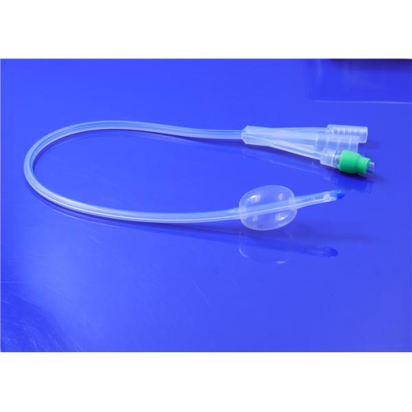 Integrated Bend Tip Indwelling Bladder Catheter , Silastic Foley Catheter