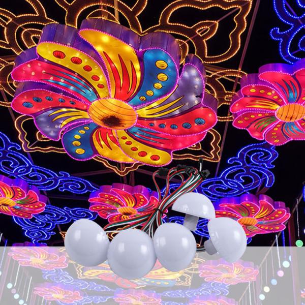 Lâmpada de pixel de programação LED RGB exterior 53mm 2W DC12V Para parque de diversões