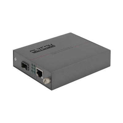 SFP Fibra Óptica Ethernet Media Converter Megabit Mountable Rack Unmanaged LFPT DC5V