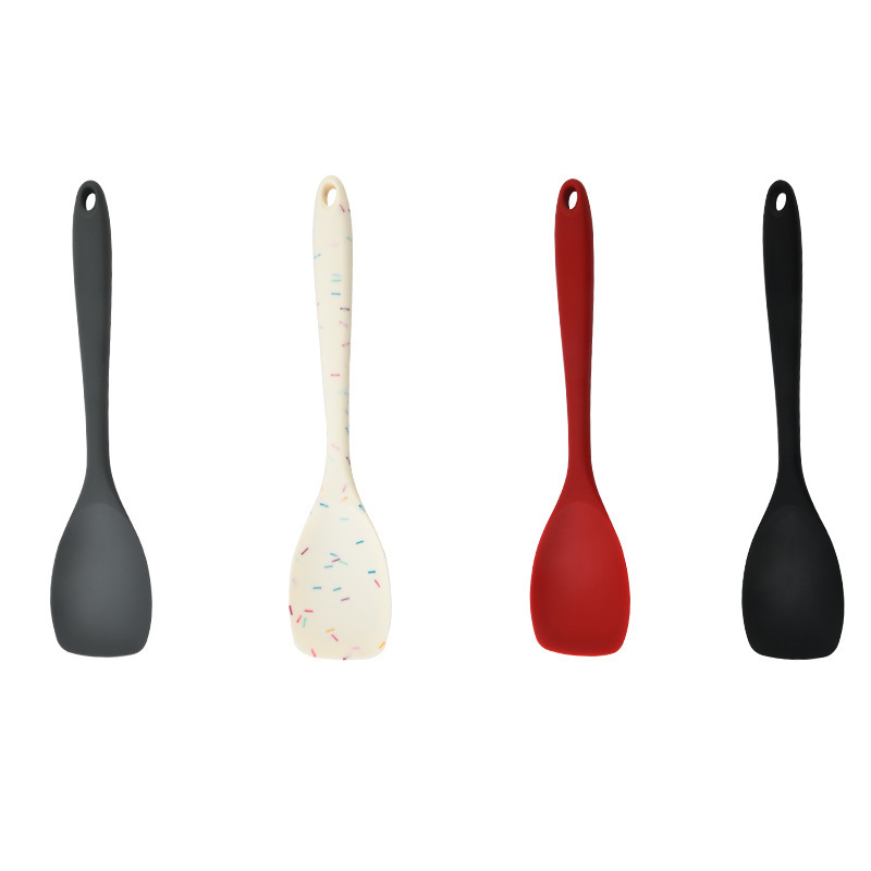 Wholesale Food Grade Silicone Salad Spoon Heat Resistant Kitchen Mixing Serving Spoon