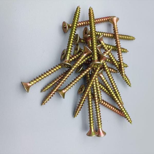 Class 8.8 DIN7505 Yellow Zinc Plating Fiber Board Self Tapping Screw Standard