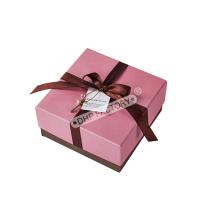Custom Pink Small Jewelry Box With Bow Ring Packaging Boxes Exquisite