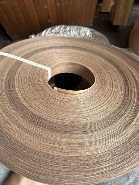 0.45mm Walnut Wood Veneer Edge Banding with 8% Moisture Content and Customizable Width for Furniture and Cabinets