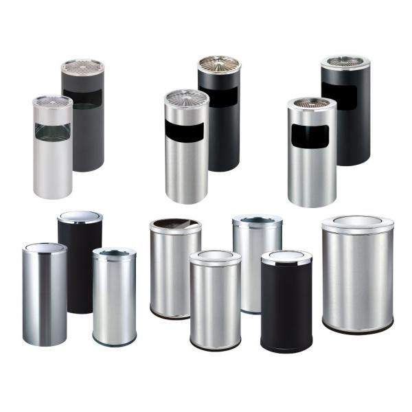 Spot Sand Steel Round Rig Bucket Bucket Office Hotel Shopping Mall Indoor Stainless Steel Clamshell Garbage Can