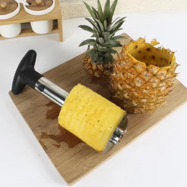 Black Manual Stainless Steel Fruit Slicer with Sharp Blade and Detachable Handle