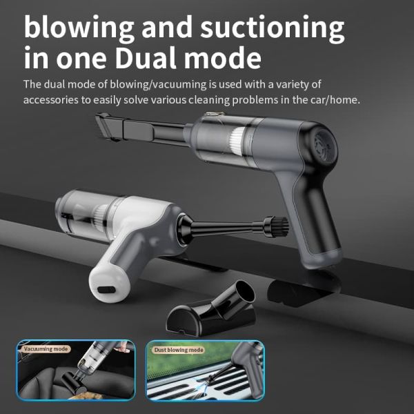 Portable Handheld Car Vacuum Cleaner 5500Pa Portable Mini Vacuum With Dual Mode