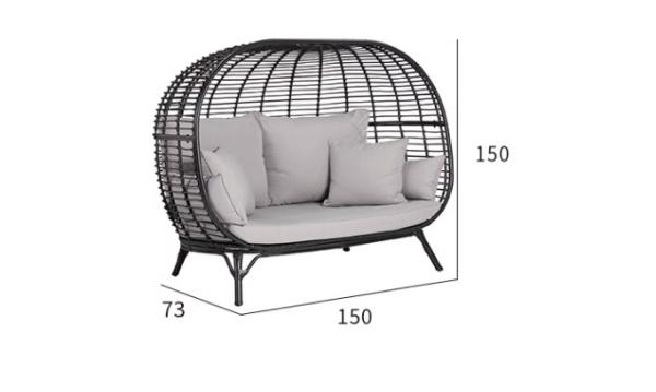 Patio Outdoor Indoor Garden PE Rattan Swing Chair For Hotel Garden Furniture Egg
