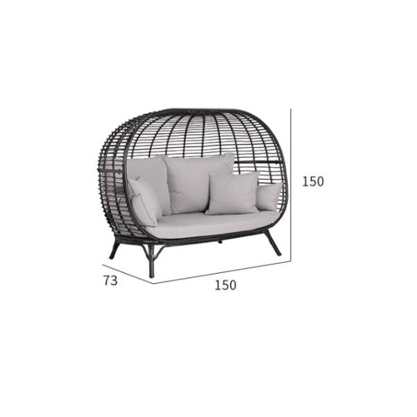 Patio Outdoor Indoor Garden PE Rattan Swing Chair For Hotel Garden Furniture Egg