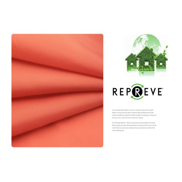 400T повторно использовало PU ткани полиэстера покрывая водоустойчивую тафту 38gsm 20D вниз с ткани куртки