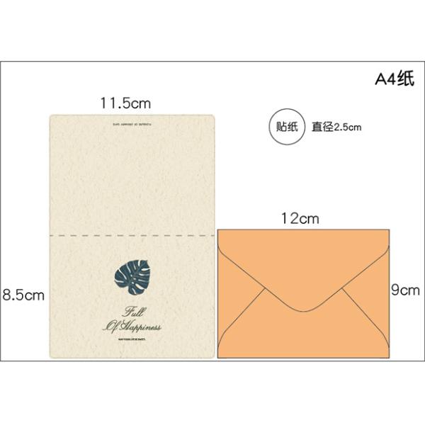 Поздравительные открытки Letterpress Eco винтажного стикера Kraft 2.5cm дружелюбные