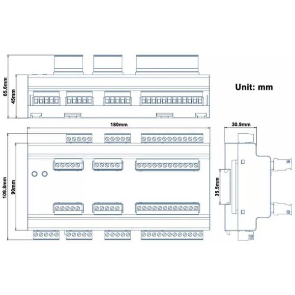 Модуль мониторинга микросхемы Acrel AMC16-FAK48 3 фазы для многосхемы IDC