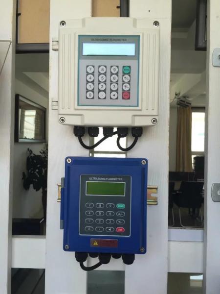 Portable External Probe Hot And Cold Flow Meter Wall Mounted Ultrasonic