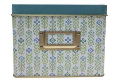 Boîte à cartes de recette en métal pour l'emballage de cartes