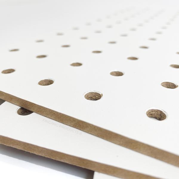 Acoustic Perforated MDF Board Sound Absorbing Melamine Faced Fiberboard for Audiovisual Spaces