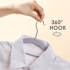 Velvet Hanger 50 Pack Space Save Non-Slip Padded Rose Gold Hook Flocked White And Black Velvet Clothes Hangers