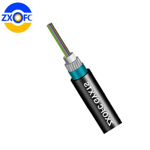 6 8 12 Strand Armored Fiber Optic Cable Uni Tube GYXTS For Pipeline Installing