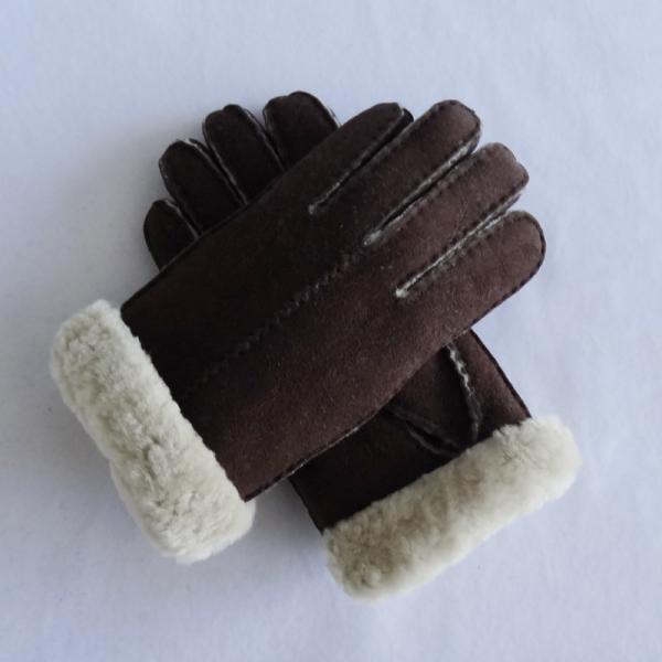 High quality warm double face Australia sheepskin shearling gloves