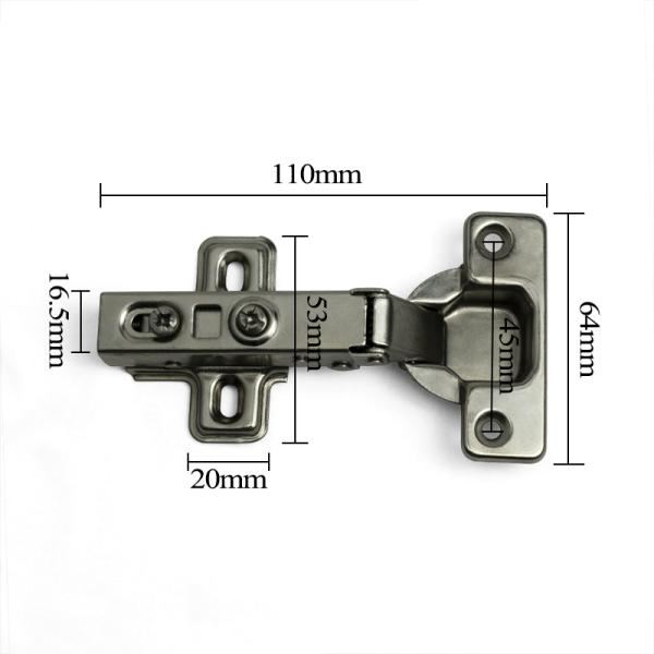 Half Overlay Cabinet Furniture Hinges Kitchen Furniture Hardware Fittings 110mm