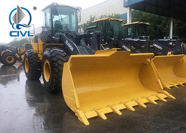 ZL50GN 5 Ton Mini Bucket Compact Wheel Loader Zl50 Zl50g Transmission Yellow Color