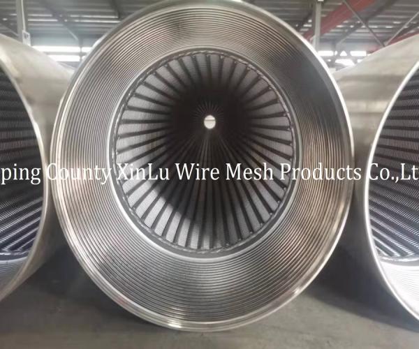 Wedge Wire Wrapped Screens Stainless Steel Water Well Pipe 76 - 500mm Diameter