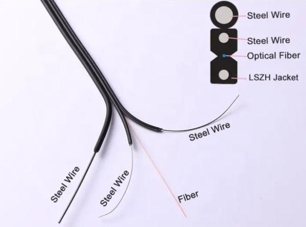 Fig-8 2 Core FTTH Drop Cable Self Supporting Aerial Fiber Drop Cable