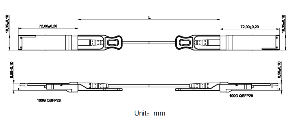 100G QSFP28 AOC Active Optical Cables Generic Compatible