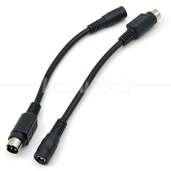 4 Pin Mini DIN to DC  Female Jack 5.5x2.1mm Power Extension Cable for Camera DVD TV PC Barcode Printer