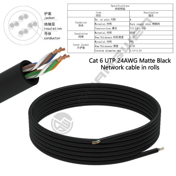Cat6a Red de cables UTP Cat6a Cables y conectores Cat6A Cordón de parche plano UTP 4 pares 30AWG Cables de cobre en rosca