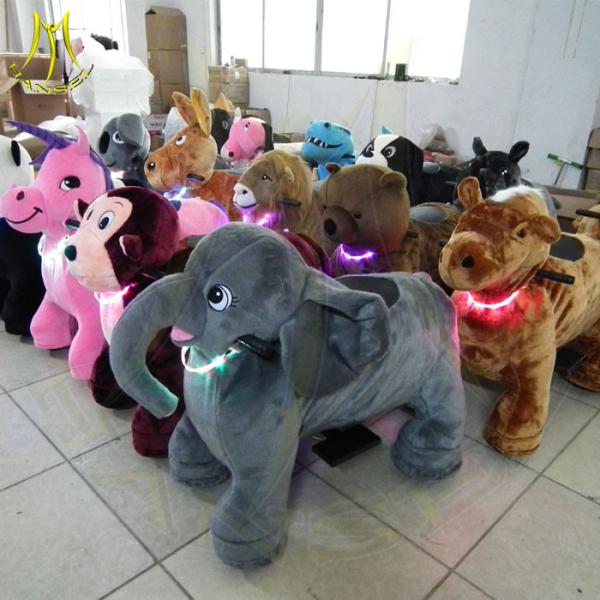 Hansel family entertainment center coin operated dragon ride electrical animaltoy riding stuffed animal scooter ride