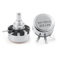 WX110(010) Potenciómetro de heridas de giro único de 1W Alta precisión Resistencia ajustable de la perilla 470 Ohm 1K 10K 22K