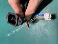 Nihon Kohden TEC-5602 Conector de energia do desfibrilador Interface com cabo, entrada de energia de 100 V a 240 V