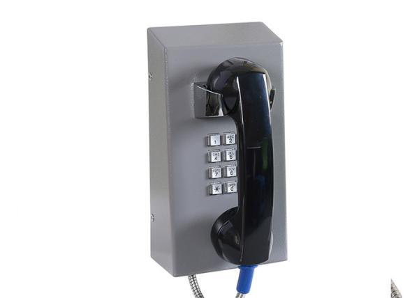 Telefone de aço laminado da visitação da prisão, material do ABS do telefone da cadeia com cabo blindado