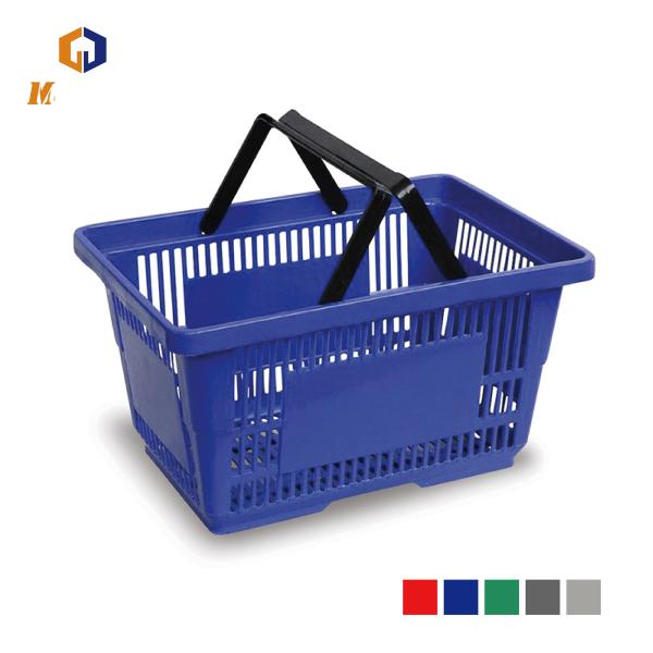Magasin d'épicerie populaire Laveuse panier à main Supermarché panier d'achat en plastique