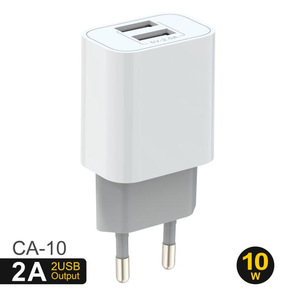 PC Fireproof European USB Wall Charger 100VAC Travel Power Adapter