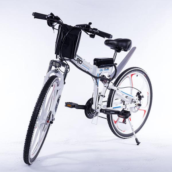 Durable Folding E Bike Integrated Wheel Multi Color Carbon Steel Frame
