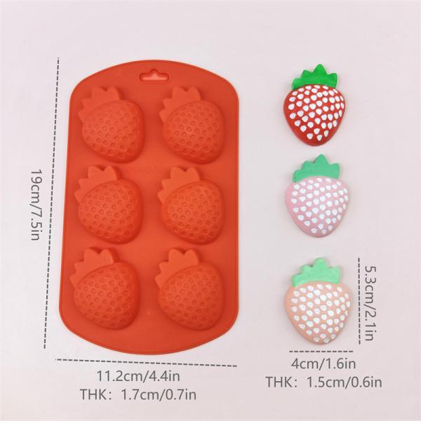 4 Pack Fruit Shaped Silicone Mold Pineapple Lemon Watermelon Strawberry Chocolate Candy Baking Mould 3D Summer Fruit Ice Mold For DIY Jelly Fondant Soap Gummy Cake Cupcake Topper Decoration