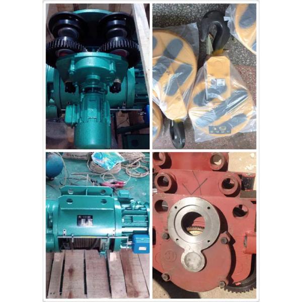 Trolley Type Electric Wire Rope Hoist , Motorized Chain Hoist For Warehouse