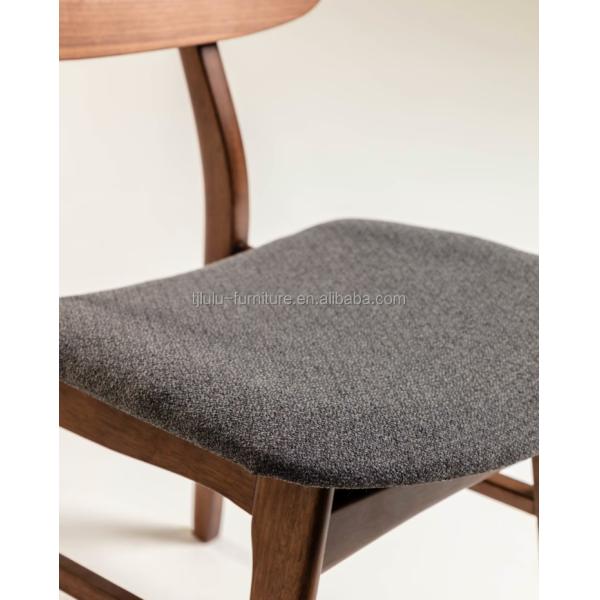 Customize Restaurant Hotel Upholstery Wooden Dining Chair in Sturdy Solid Wood Material and Modern Design