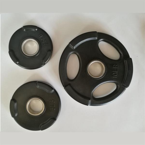 Gym Crossfit Professional 3 Grips Fitness Weight Plates PU Material
