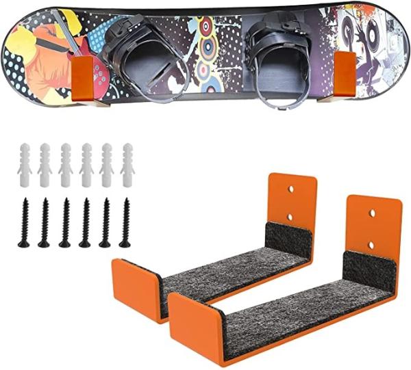 Home and Garage Snowboard Ski Surfboard Storage Rack Space-Saving and Convenient