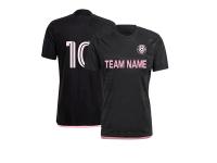 Entraînement de compétition noire Maillots de football personnalisés Uniformes de football masculin