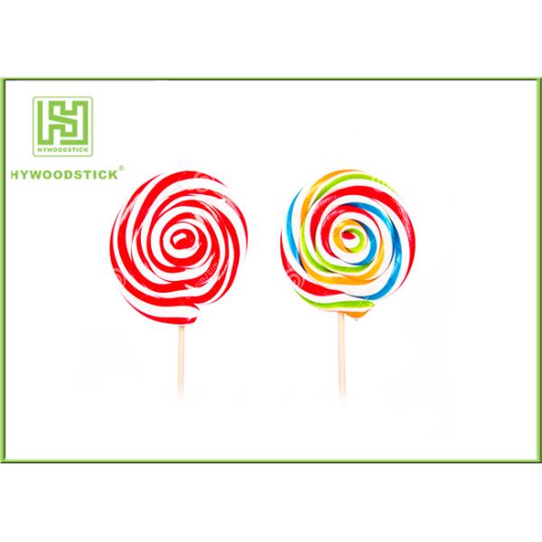 Safety Birch Wood Jumbo Lollipop Sticks , Thick Wooden Treat Sticks For Children