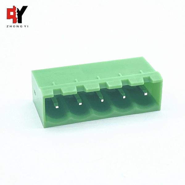 5 блок Screwless тангажа Pin 5,0 5.08mm мужской вставляемый терминальный